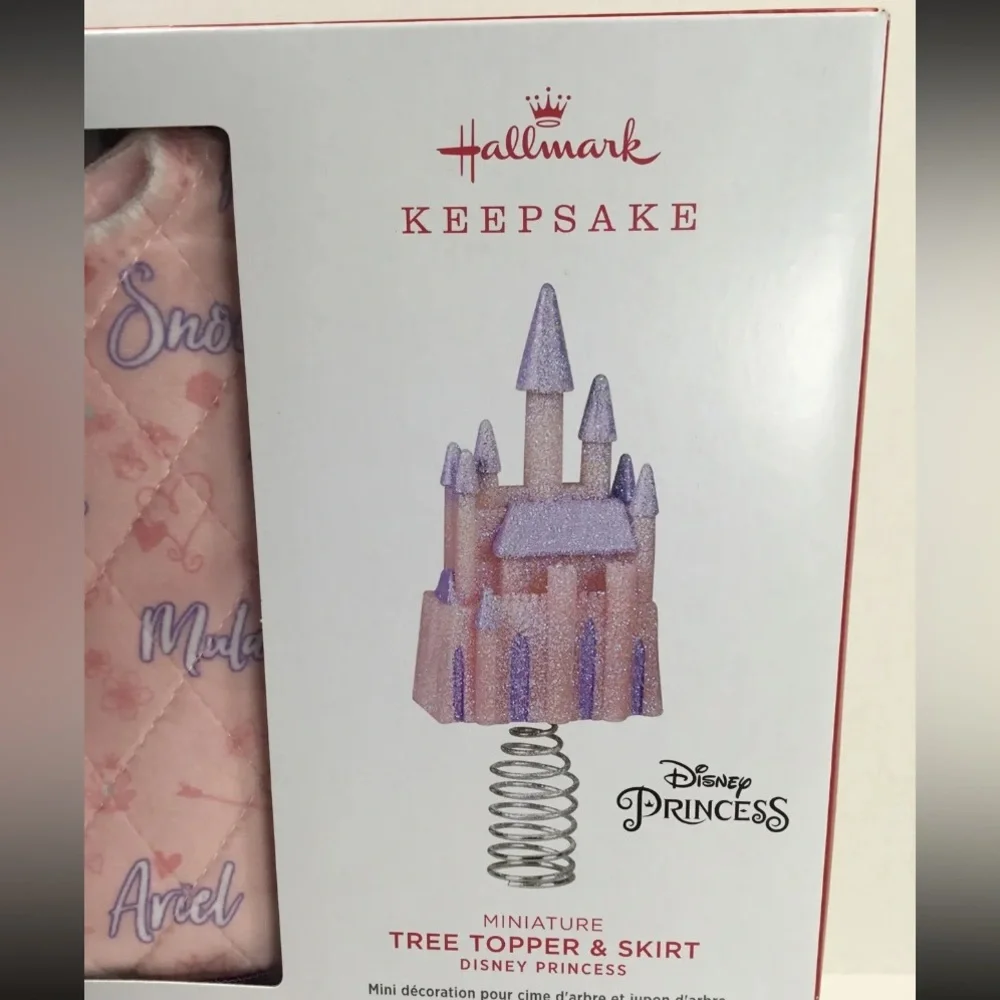 Hallmark Disney Princess Miniature Christmas Tree Topper & Skirt Keepsake new